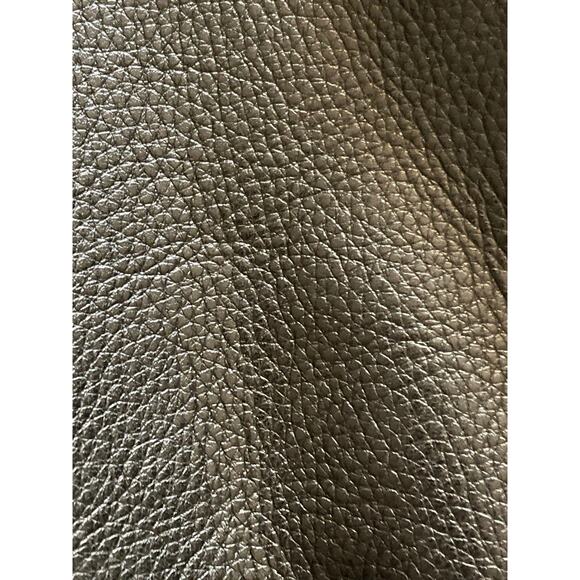 Tannery West 90s Black Leather Faux Fur Trim Coat size Small - Picture 11 of 15